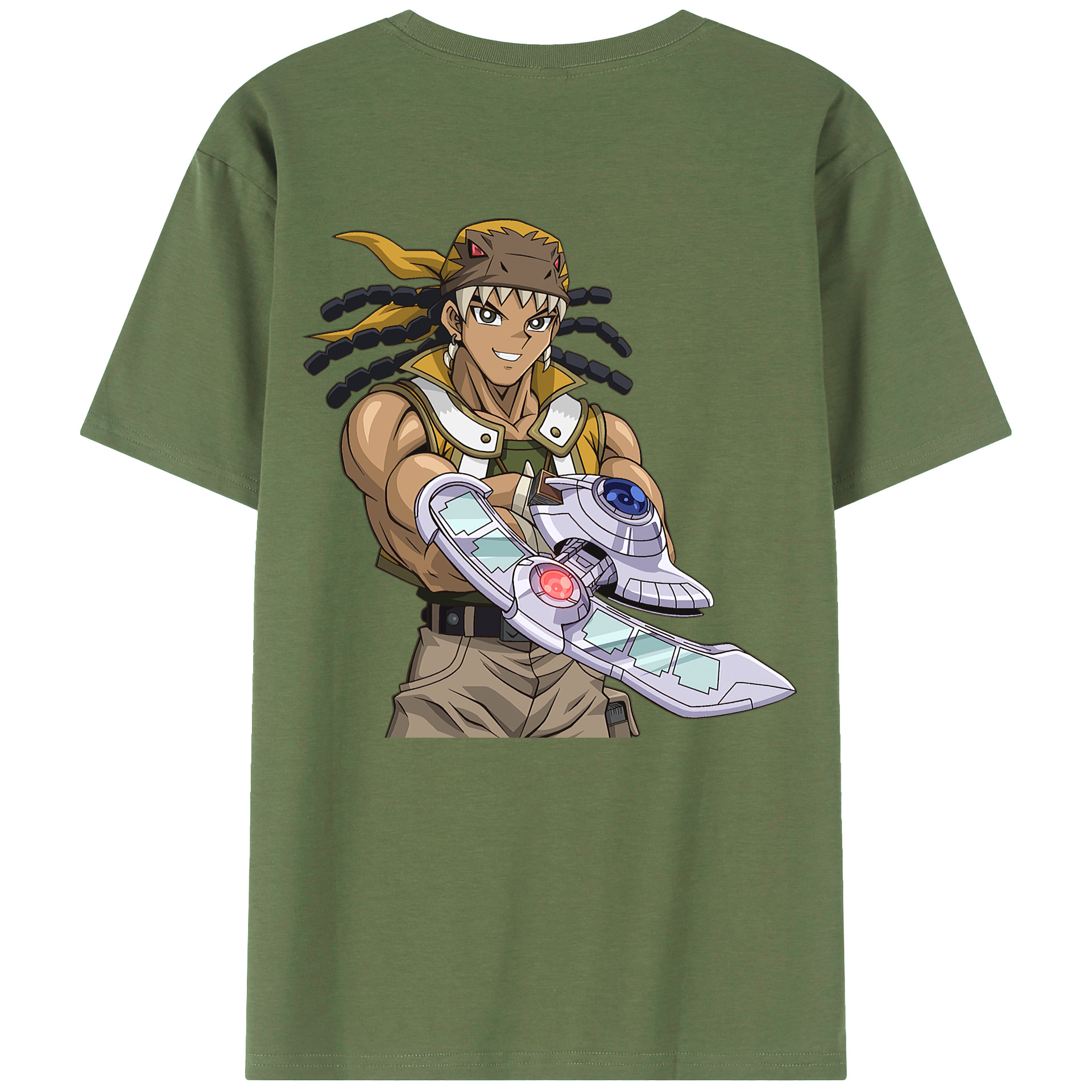 （画像用） 遊☆戯☆王 Yu-Gi-Oh! 綿100％ メンズ半袖Tシャツ（バックプリント） 通気性